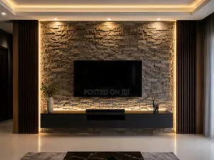Elegant Stone Feature Wall Design