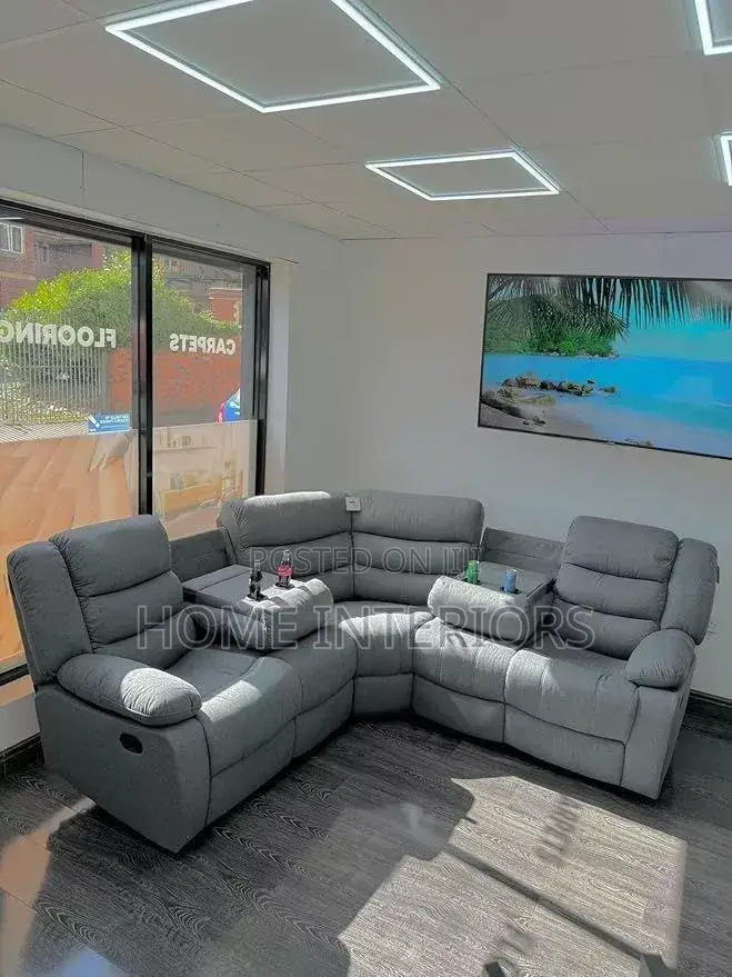 Leather Sofa Set With Cabinet
