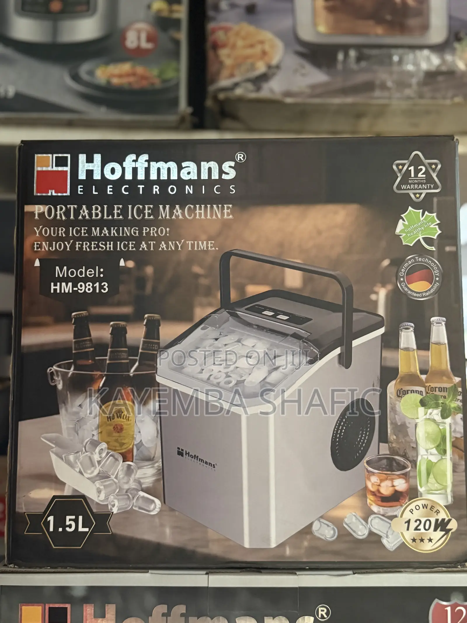 Hoffmans 1.5l Portable Automatic Ice Maker Machine (Hm-9813)