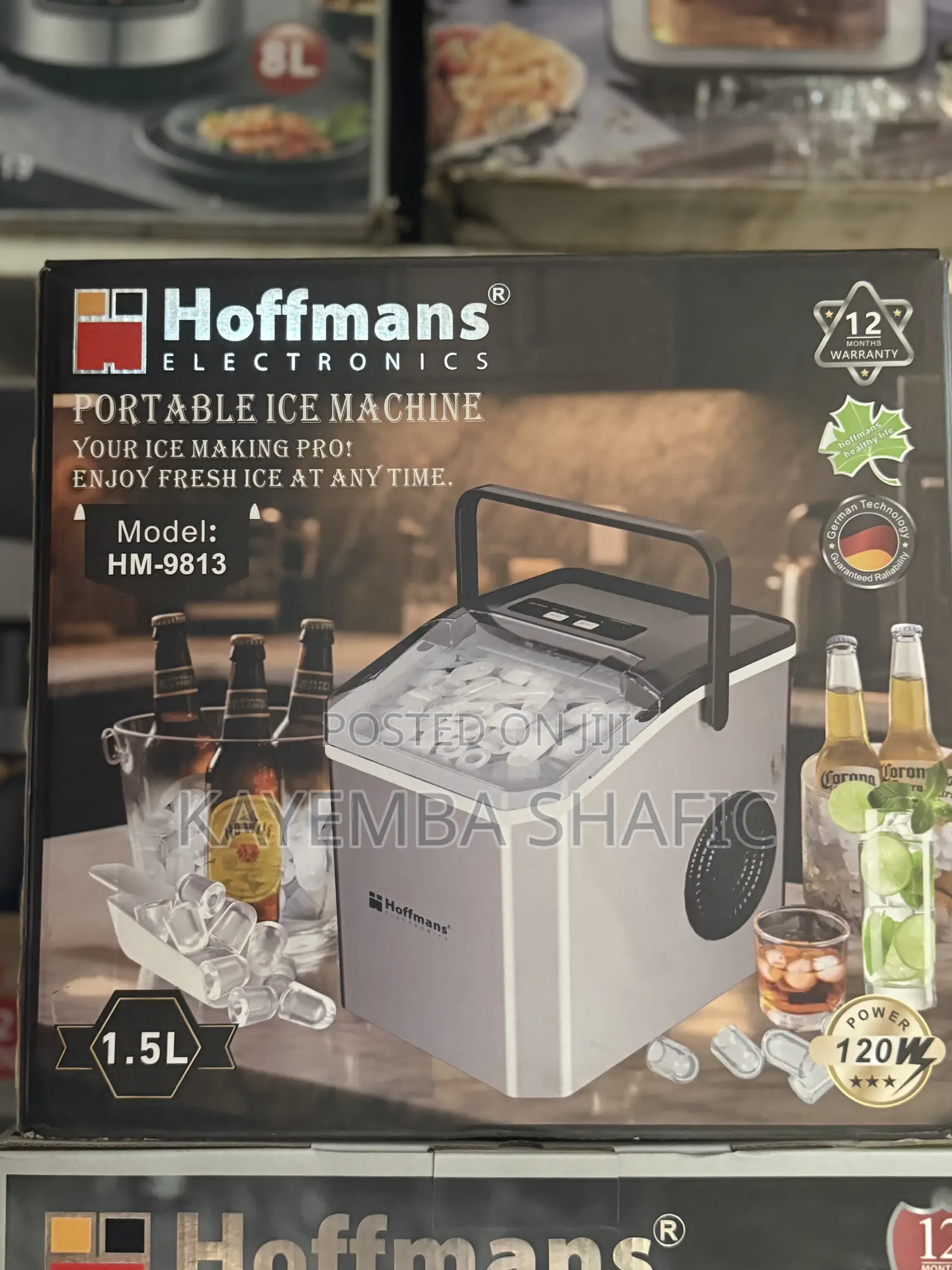 Hoffmans 1.5l Portable Automatic Ice Maker Machine (Hm-9813)