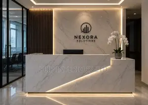 Modern Marble Reception Design