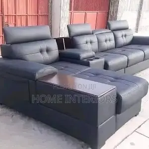 Six Seater Leather Sofa Set