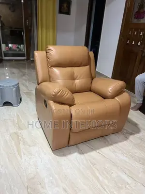 Single Seater Leather in Brown Colour