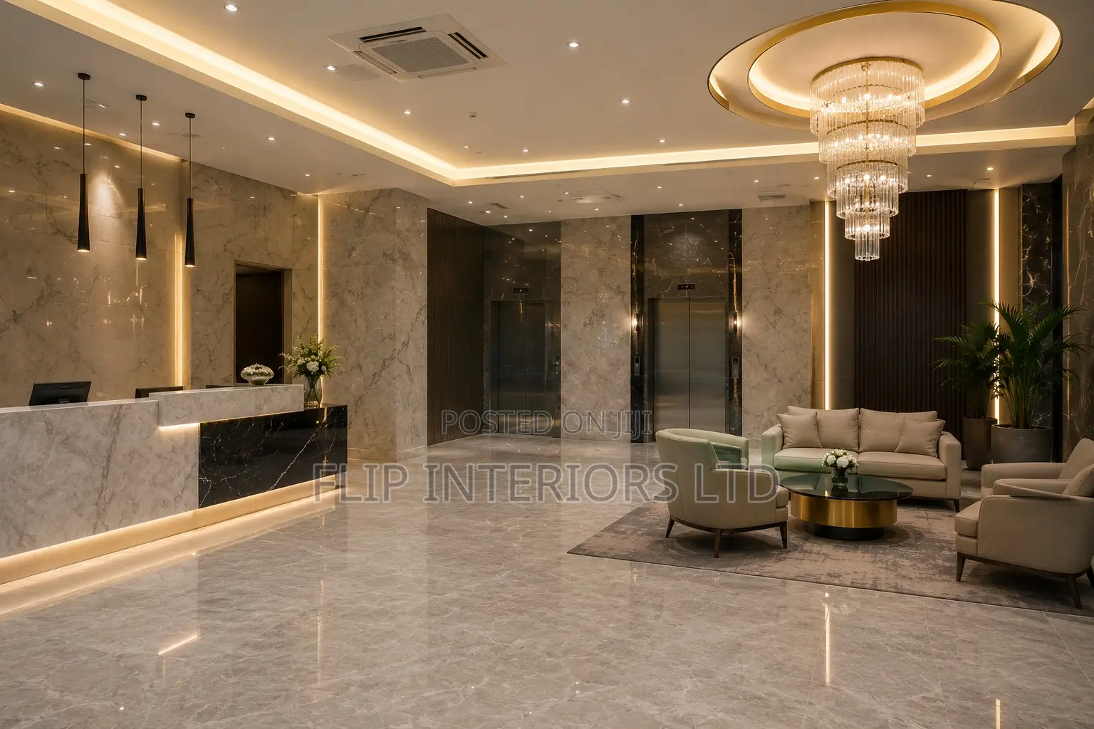 Luxury Lobby Interior Finishing