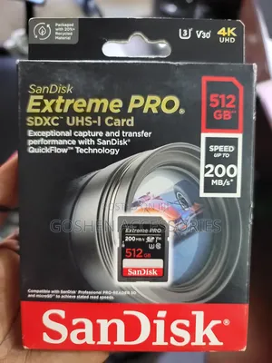 512gb Extreme Pro Sd Card 200mbps.