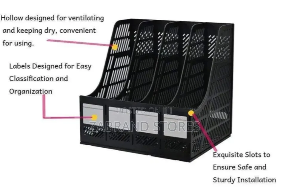 Magazine/File Holder 4 Compartments