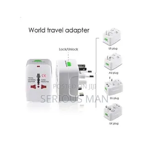 Universal Travel Adapter With Built-in Usb Ports.