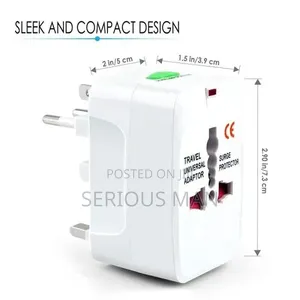 Universal Travel Adapter With Built-in Usb Ports.