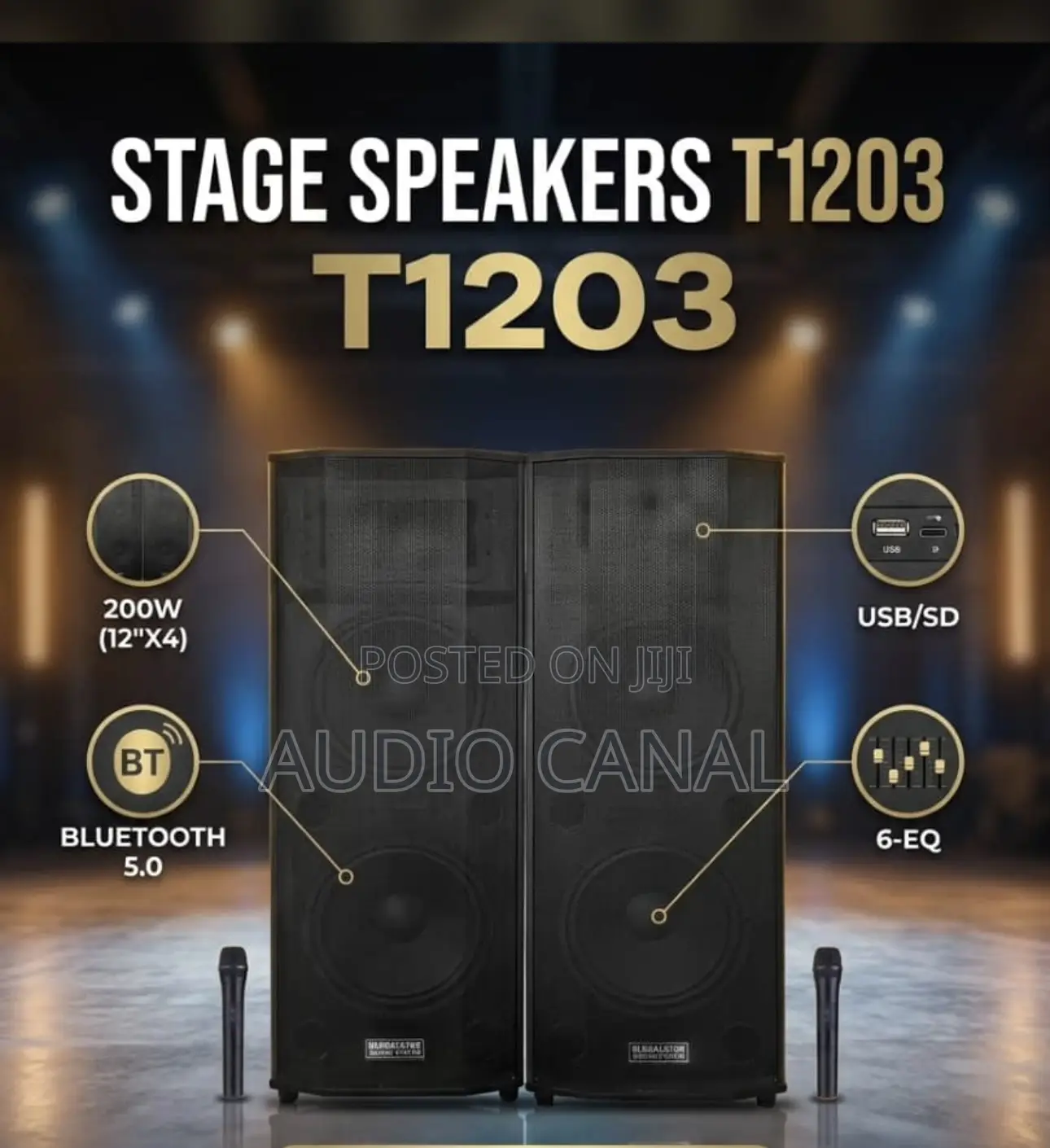 T1202 Double Full Range Speakers
