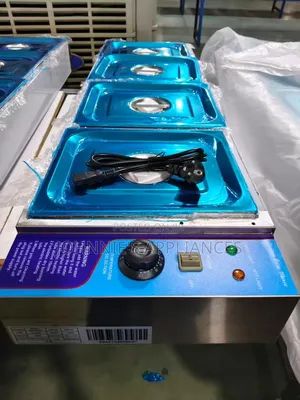 Commercial Electric Bain Marie Food Warmer – 4 Tray Stainless Steel
