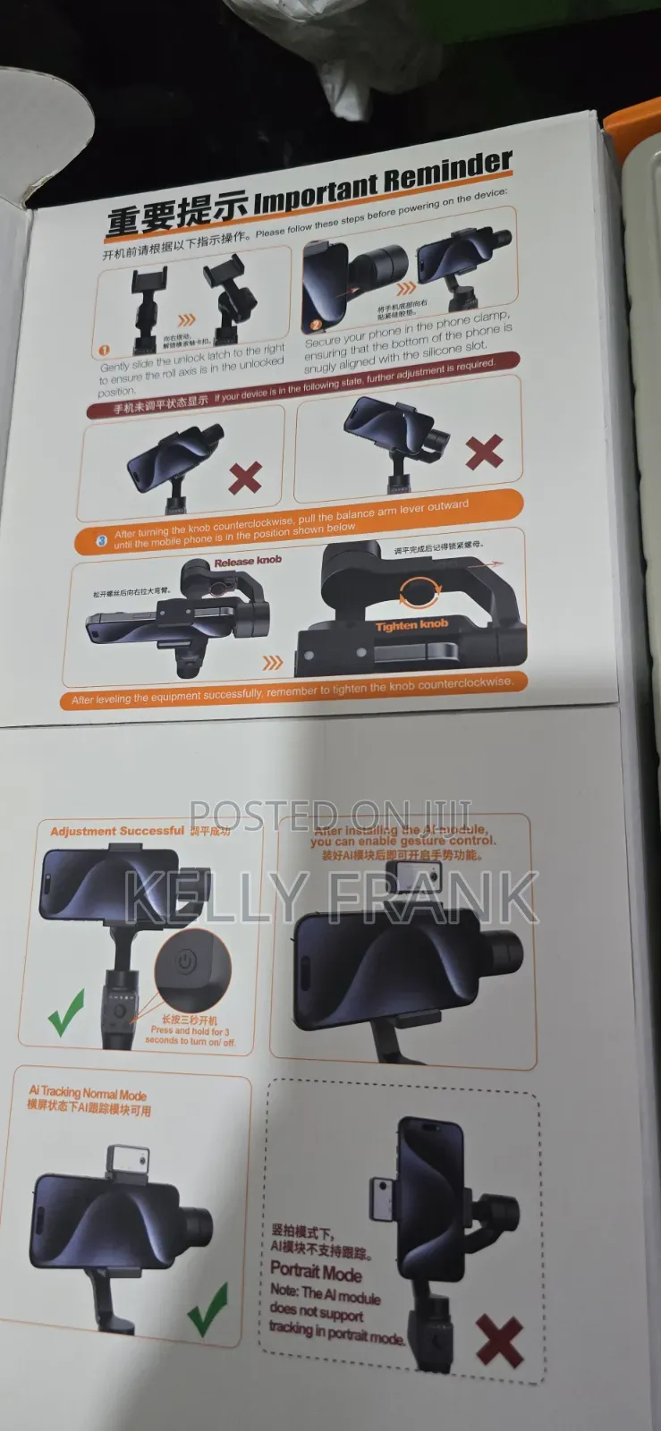 Video Lx_55 Max 3-Axis Smartphone Stabilizer
