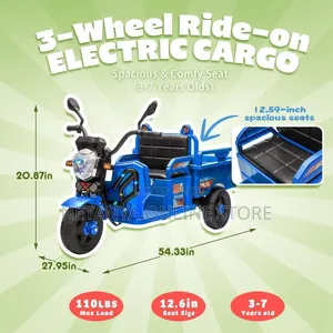 12v Kids 3 Wheels Electric Cargo Truck