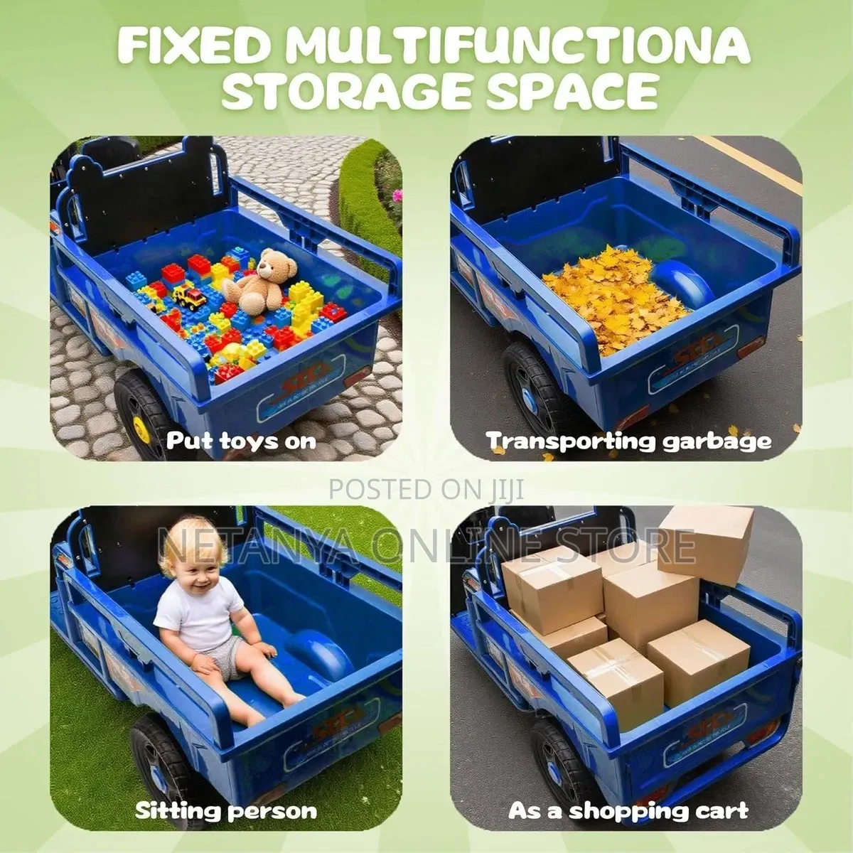 12v Kids 3 Wheels Electric Cargo Truck