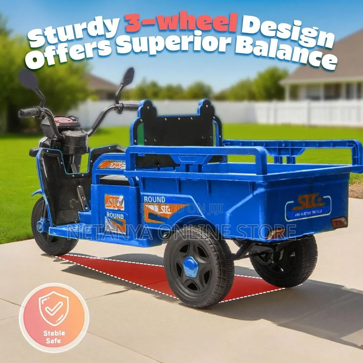 12v Kids 3 Wheels Electric Cargo Truck