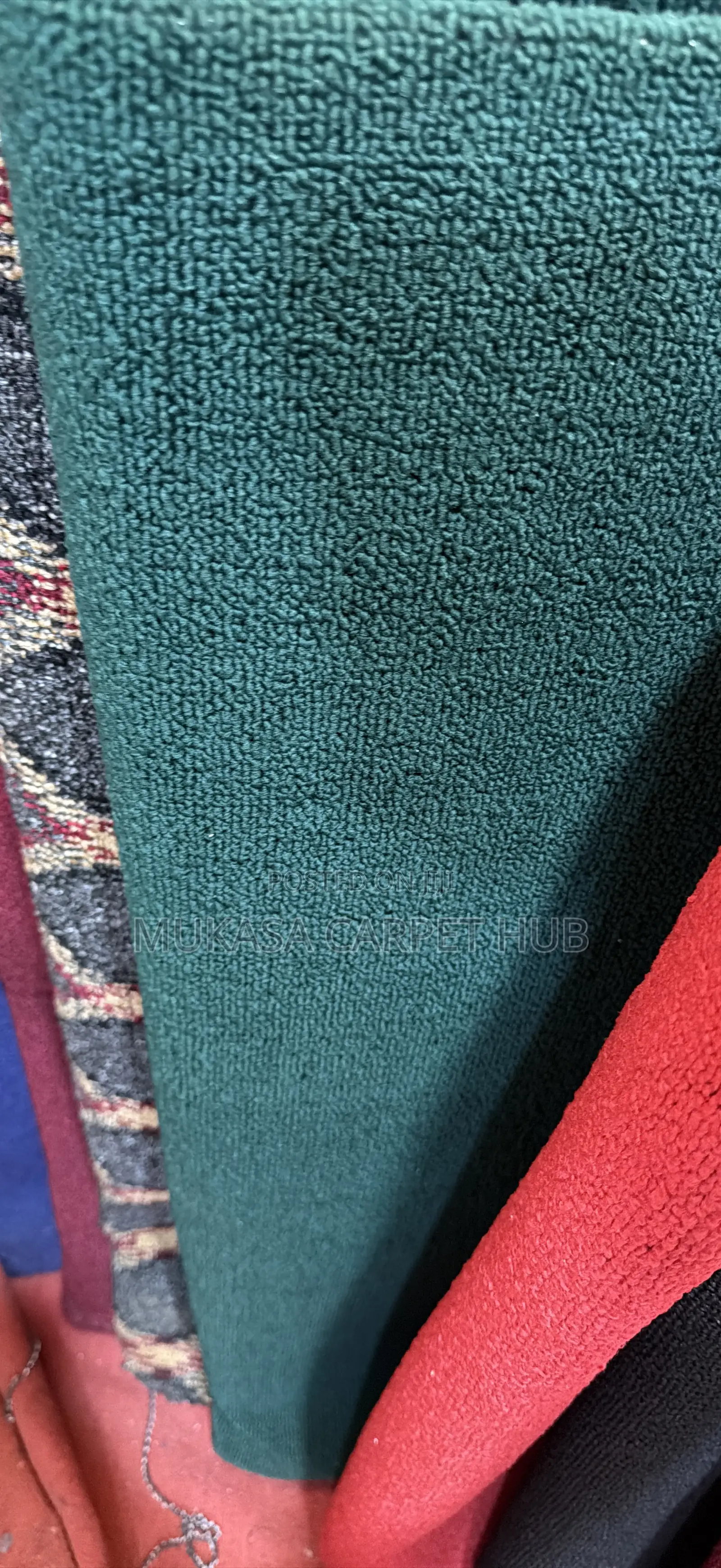 Green Woolen Carpet for Home Office Use