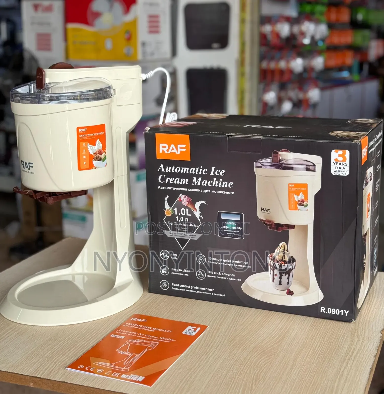 Raf 1liter Electric Automatic Ice Cream Maker