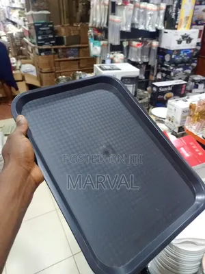 Black Olympia Kristallon Polypropylene Fast Food Tray