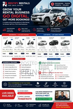 Professional Website Solution for Car Bike Rental Businesses