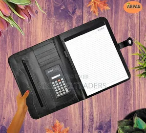 A4 Conference Folder Pu Material Black Portfolio Folder