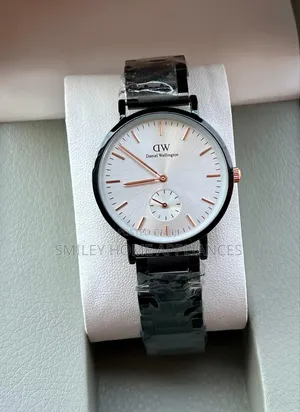 White Face Daniel Wellington Black Strapped Women's Original Watch