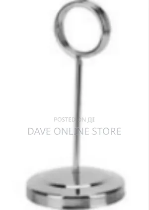 Elegant Chrome Table Number / Place Card Holder (6-Piece Set)