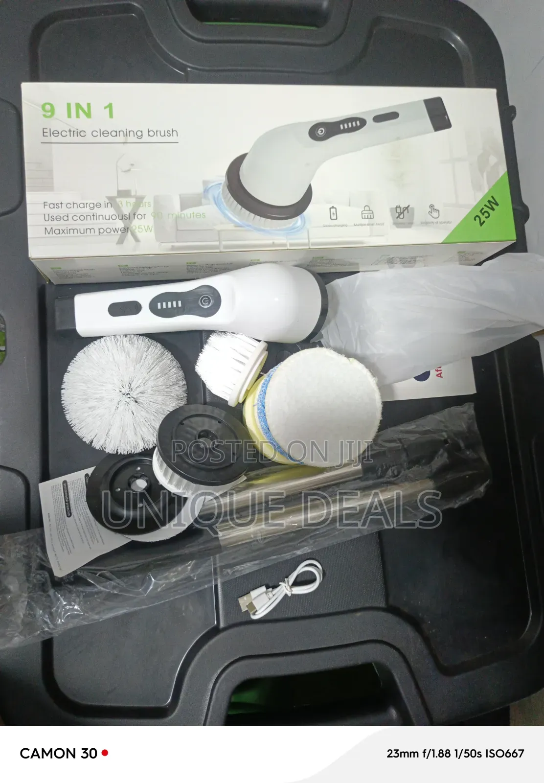 9 in 1 Cordless Electric Spin Scrubber