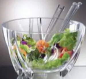 Elegant Clear Salad Bowl