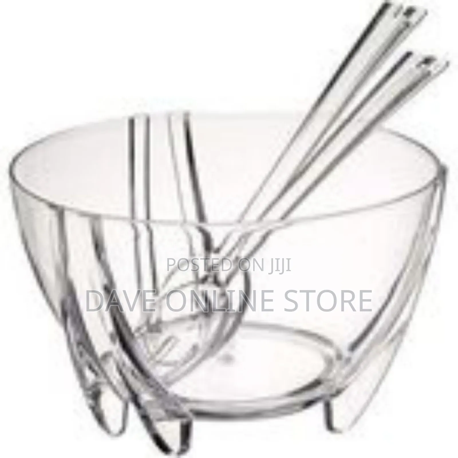 Elegant Clear Salad Bowl