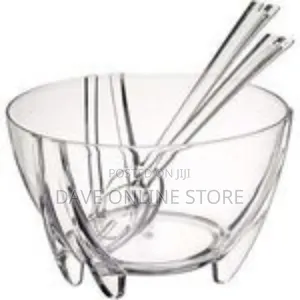 Elegant Clear Salad Bowl
