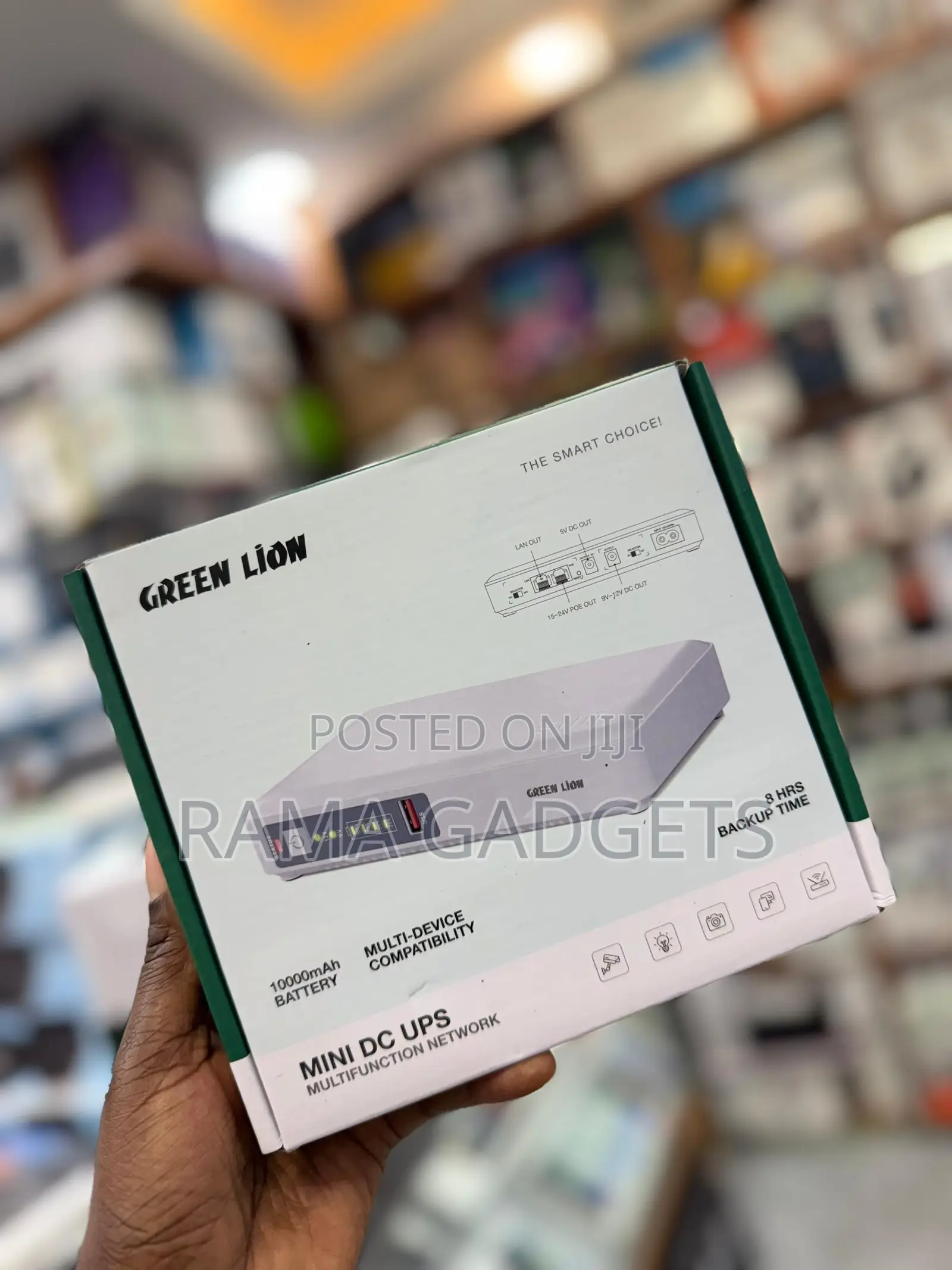 Green Lion Mini Dc Ups With a 10000mah Battery Network Power Backup.