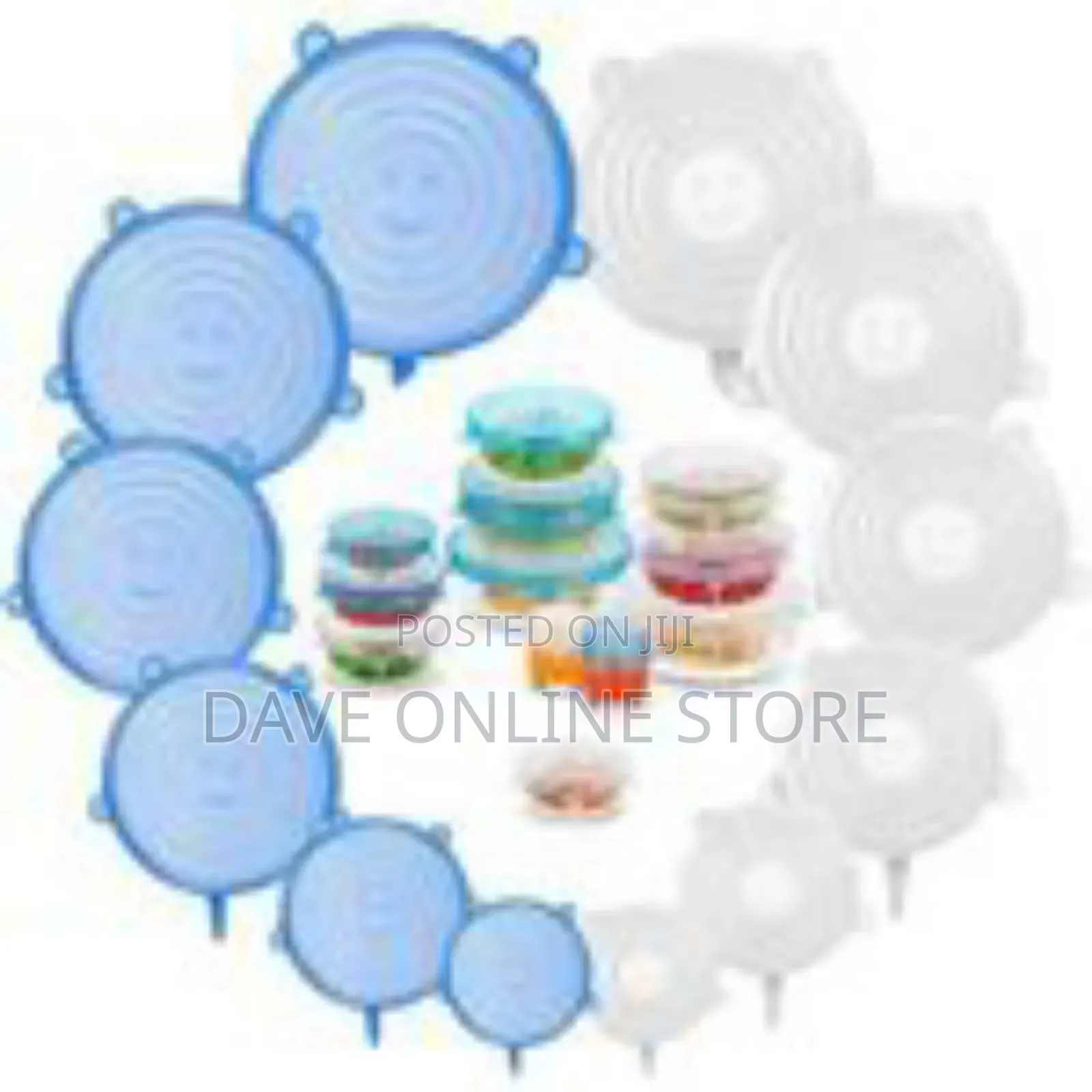 Reusable Silicone Food Storage Stretch Lids Set (6 Pieces)