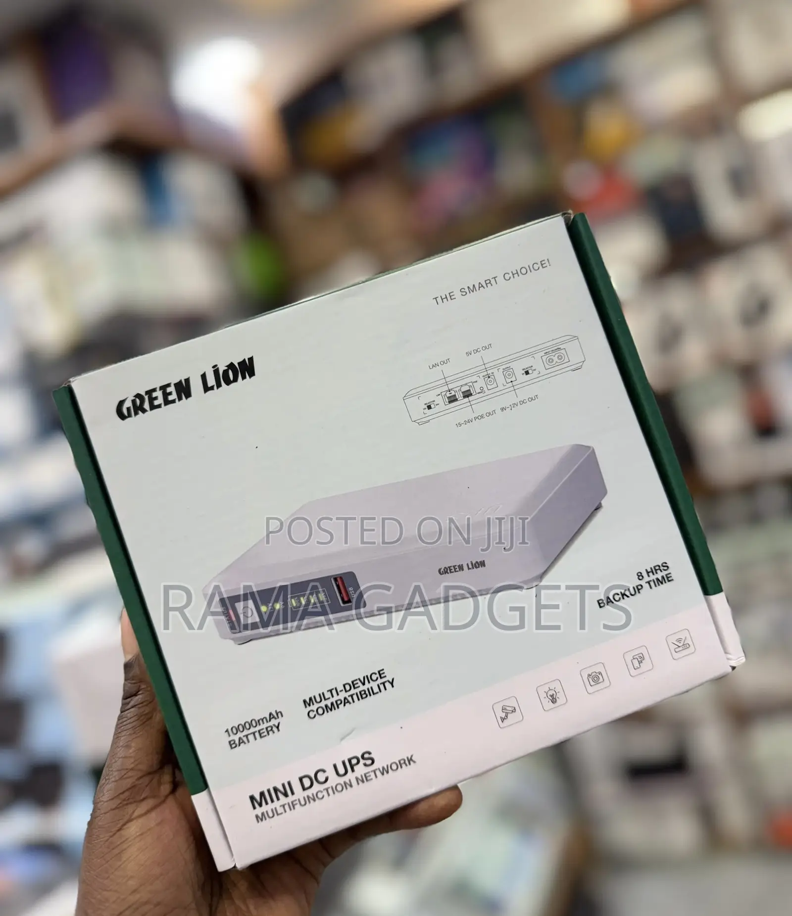 Green Lion Mini Dc Ups With a 10000mah Battery Network Power Backup.