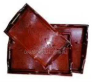 Elegant High-Gloss Wooden Serving Trays