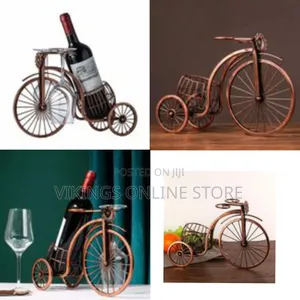 Vintage Metal Bicycle Wine Rack Holder Stand Free Standing Small