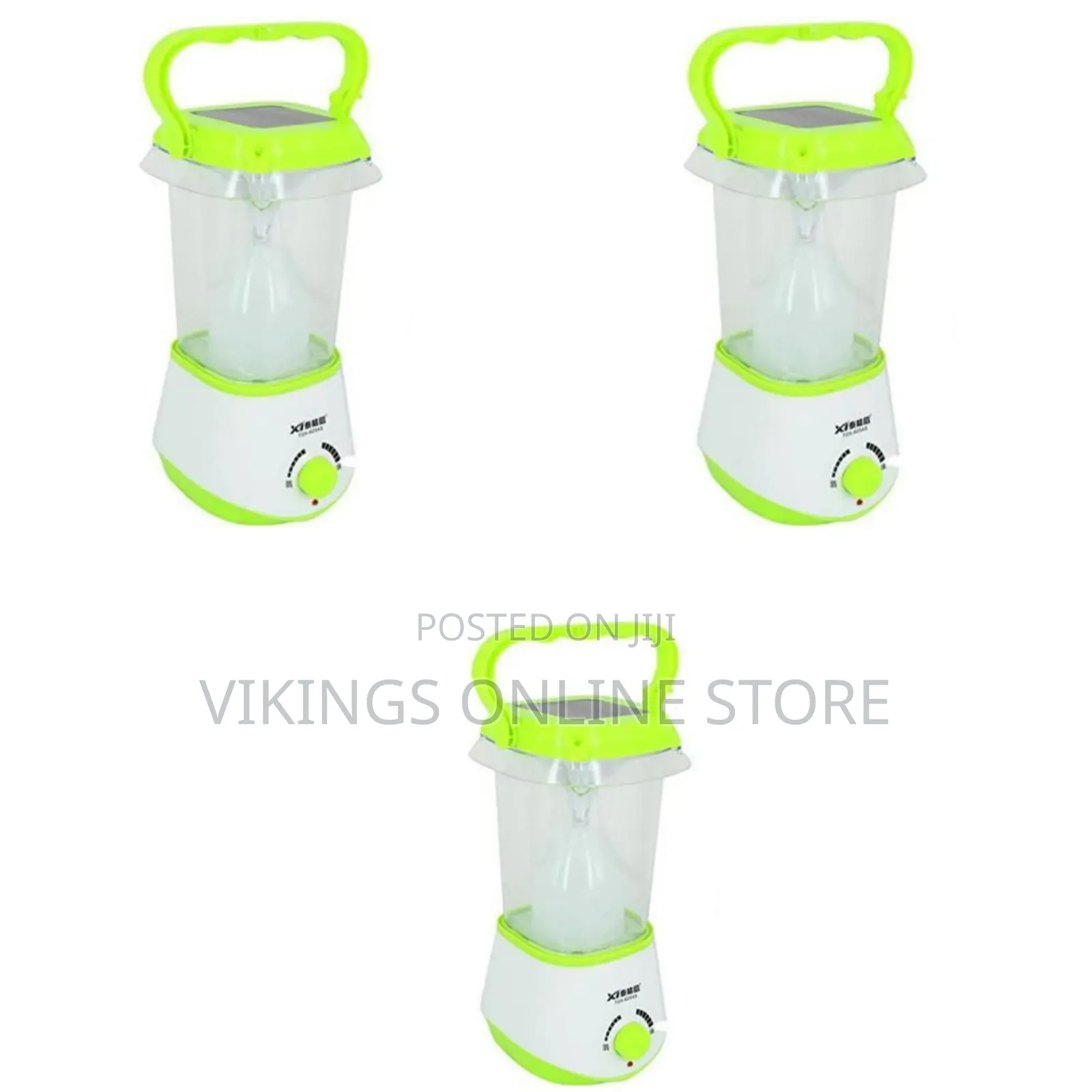 Led Emergency Rechargeable Solar Lamp Lantern, Green