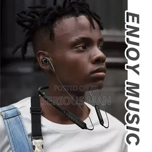 Wireless Bluetooth Neckband Earphone Earbuds V5.1 - Black