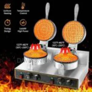 Commercial Double Round Waffle Maker