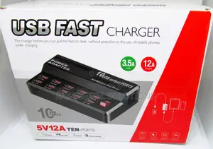10 Port Usb Multi Port 60w Mobile Phone Laptop Charger