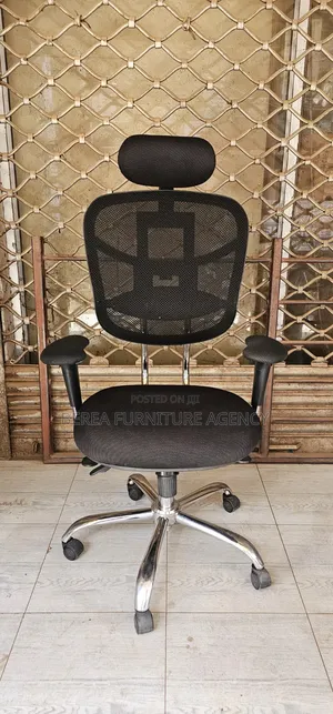 Heavy Duty Mesh and Metallic Executive Chair