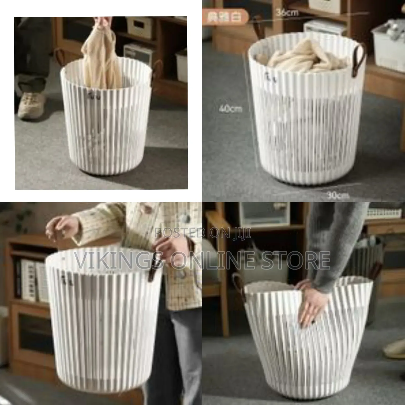 Bathroom Laundry Hamper Storage Clothes Basket Living Room Waste
