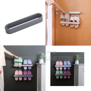 2 Piece of Wall Mounted Slipper Rack Slippers Organizer Storage Sandal