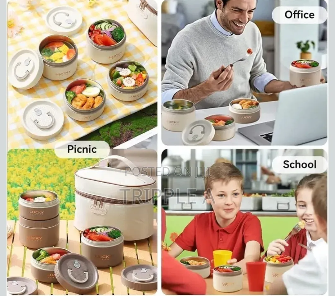 Portable Insulated Lunch Container Set