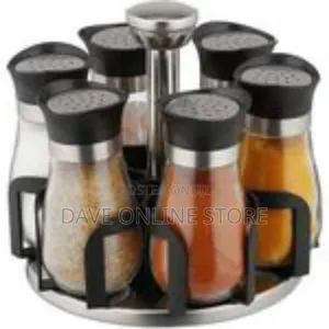 7-in-1 Spice Storage Set With Rotating Rack