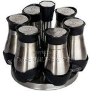 7-in-1 Spice Storage Set With Rotating Rack