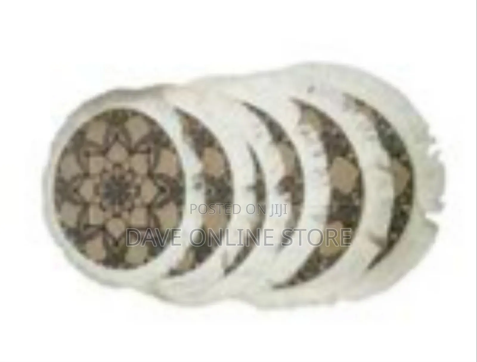 Set of 4 Boho-Chic Fringed Round Placemats