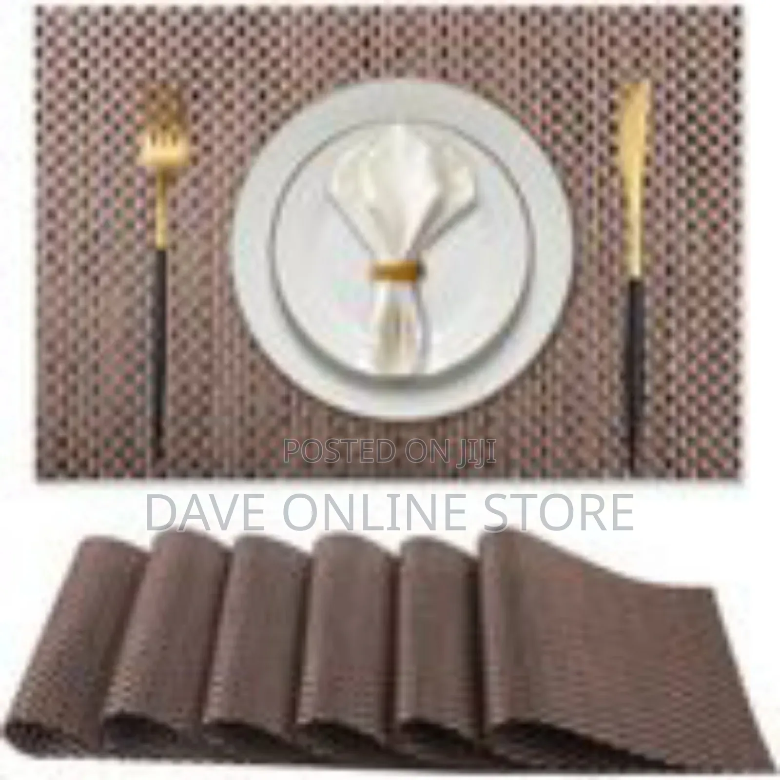 Set of Elegant Woven PVC Placemats