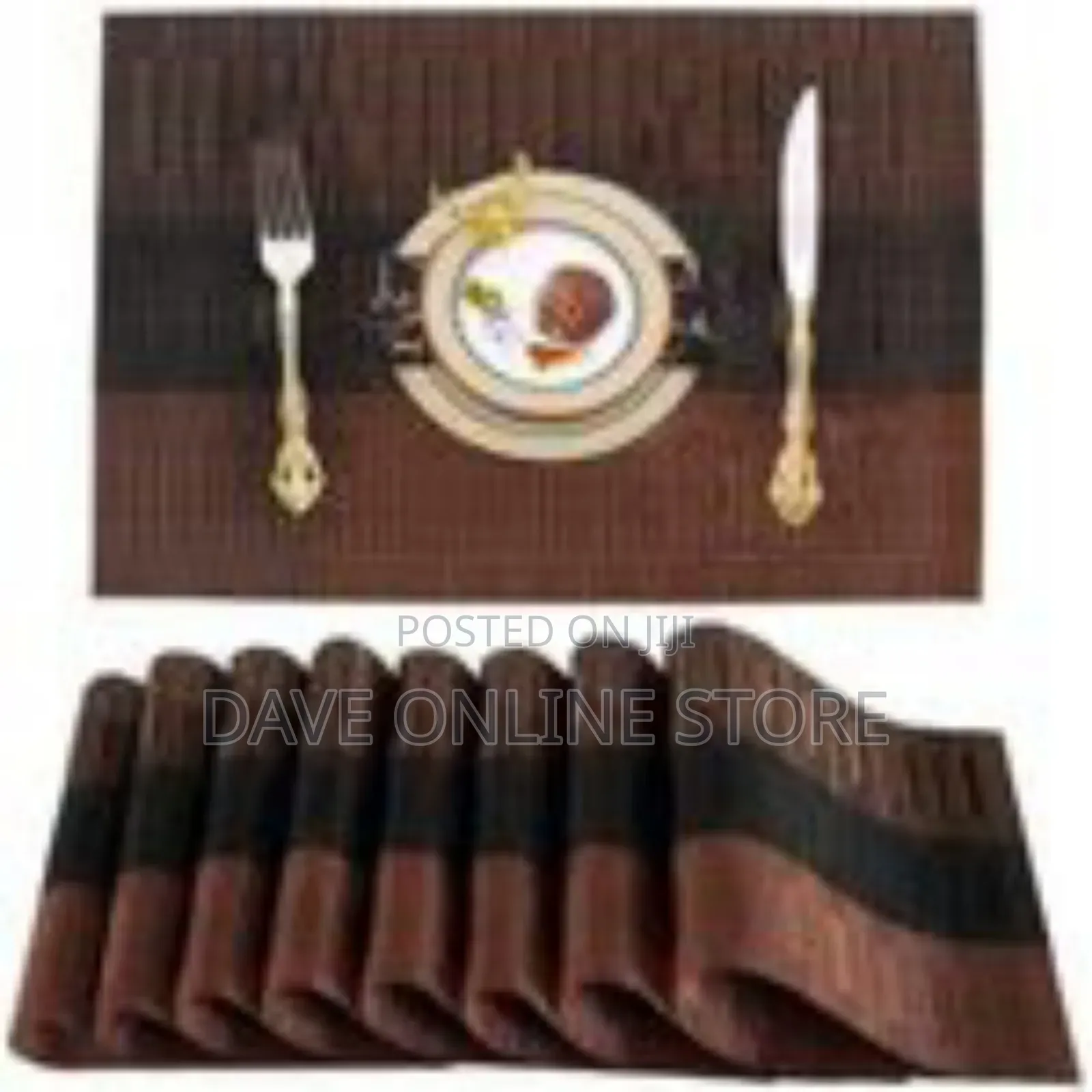 Set of Elegant Woven PVC Placemats