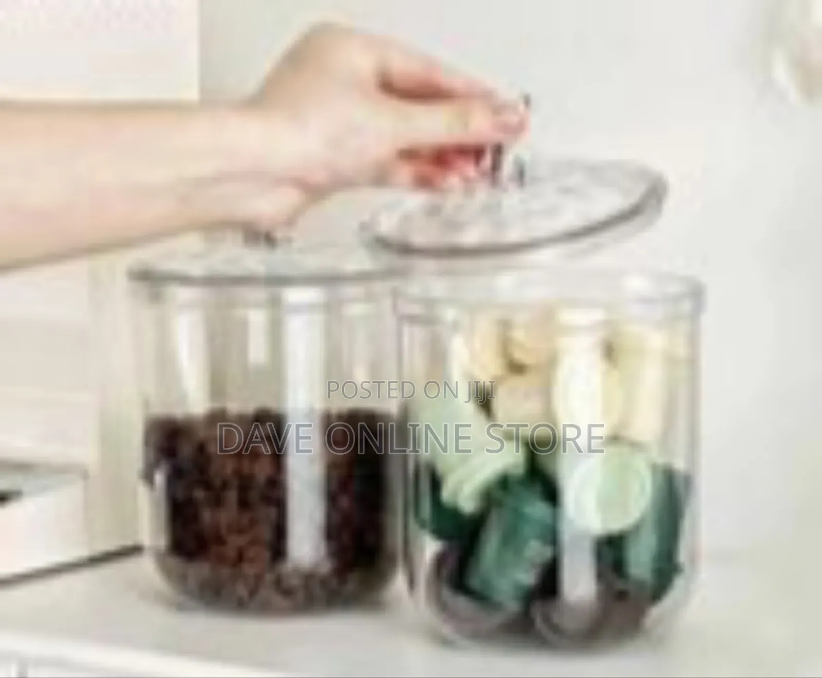 Decorative Clear Food Storage Canisters / Jars