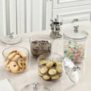 Decorative Clear Food Storage Canisters / Jars