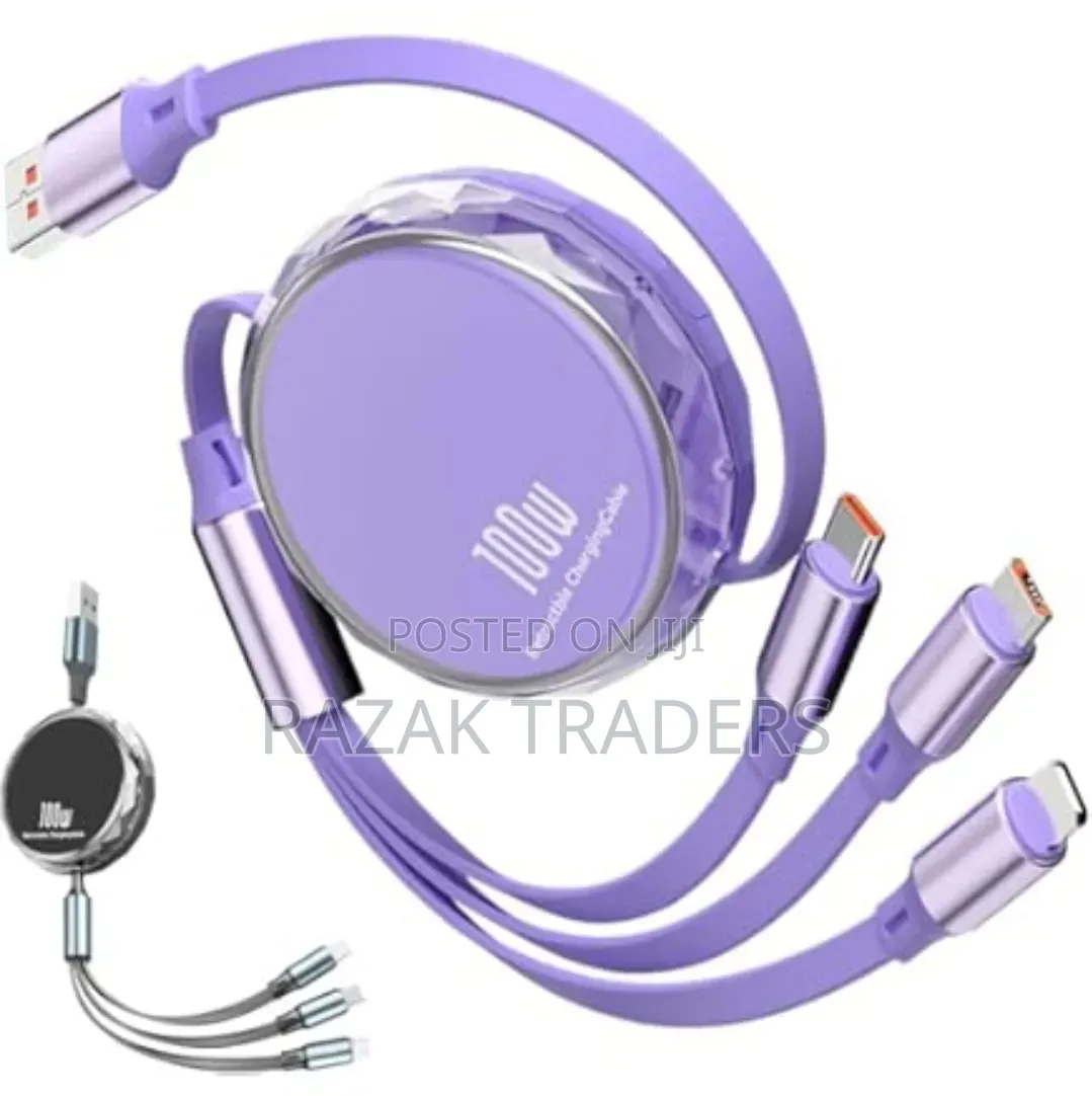 Mobile Phone Charging Cable, 1 High-Speed Charging Cable With 3 Cables
